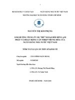 ẢNH HƯỞNG TÍCH LŨY dự TRỮ NGOẠI hối đến LẠM PHÁT VÀ HOẠT ĐỘNG CAN THIỆP TRTOM TAT LUAN AN  tieng viet