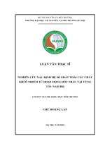 Nghiên cứu xác định hệ số phát thải các chất khí ô nhiễm từ hoạt động đốt trấu tại vùng tây nam bộ 