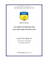 Cải thiện ổn định quá độ máy phát điện gió nối lưới 