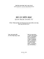 Đồ án quản trị dự án đầu tư Đánh giá hiệu quả thương mại của dự án đầu tư mở rộng Kho cảng Nhà Bè