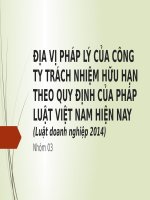 Địa vị pháp lý của công ty trách nhiệm hữu hạn