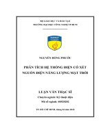 Phân tích hệ thống điện có xét nguồn điện năng lượng mặt trời 