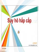 bài giảng chăm sóc người bệnh suy hô hấp cấp