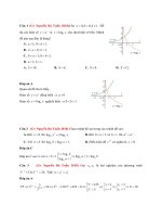 Lớp 12   số mũ và logarit   (gv nguyễn bá tuấn ) 56 câu số mũ  và logarit từ đề thi năm 2018 