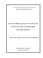 Đề án nâng cao hiệu quả quản lý ngân sách  Đề án Cao cấp chính trị