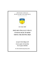 Phân bố công suất tối ưu có ràng buộc ổn định trong thị trường điện 