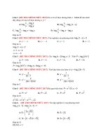 Lớp 12   số mũ và logarit   (đề chính thức 2017) 41 câu số mũ  và logarit từ đề thi năm 2018 