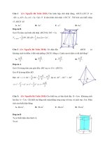 Lớp 12   HÌNH học KHÔNG GIAN   (GV vũ văn NGỌC) 98 câu hình học không gian từ đề thi năm 2018 