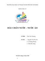 NHÓM 7 TIỂU LUẬN dấu CHÂN nước nước ảo