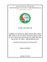 Nghiên cứu đánh giá hiện trạng phát sinh, thu gom và xử lý chất thải nguy hại là pin, ắc quy, bóng đèn huỳnh quang trên địa bàn quận Bắc Từ Liêm  Thành phố Hà Nội (Luận văn thạc sĩ)