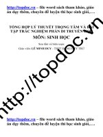 TỔNG hợp lý THUYẾT và bài tập TRẮC NGHIỆM PHẦN DI TRUYỀN học lớp 12 