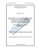 BIỆN PHÁP QUẢN LÝ HOẠT ĐỘNG BỒI DƯỠNG GIÁO VIÊN THEO CHUẨN NGHỀ NGHIỆP CỦA HIỆU TRƯỞNG TRƯỜNG THPT HUYỆN GIA BÌNH TỈNH BẮC NINH