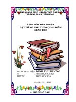 SKKN về kĩ thuật dạy từ vựng Tiếng Anh