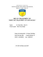 ĐỒ án TRẠM BIẾN áp THIẾT kế TRẠM BIẾN áp 22011022kv (2) 