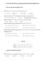 Chuyên đề phương pháp tọa độ trong không gian, trắc nghiệm hình có đáp án