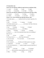 Đề thi giữa học kì 1 môn tiếng anh lớp 8 năm 2018   2019 