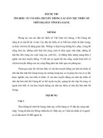 BÀI DỰ THI TÌM HIỂU VỀ VĂN HÓA TRUYỀN THỐNG CÁC DÂN TỘC THIỂU SỐ TRÊN ĐỊA BÀN TỈNH HÀ GIANG