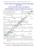 Tuyển chọn 1200 câu hỏi lý thuyết hóa học trường chuyên luyện thi THPT 