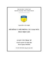 Mô hình và mô phỏng các loại máy phát điện gió 