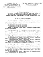 Bộ câu hỏi và đáp án cuộc thi “Tìm hiểu pháp luật về an toàn giao thông và cung cấp, sử dụng thông tin trên mạng internet” 2018