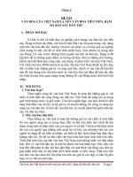 Tiểu luận văn hóa việt nam là nền văn hóa tiên tiến, đậm đà bản sắc dân tộc