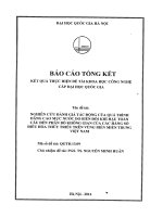 Nghiên cứu đánh giá tác động của quá trình dâng cao mực nước do biến đổi khí hậu toàn cầu đến phân bố không gian của các hằng số điều hòa thủy triều trên vùng biển miền trung việt nam 