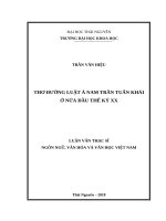 Thơ đường luật á nam trần tuấn khải ở nửa đầu thế kỷ XX 