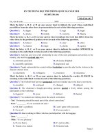 Đề thi chính thức môn tiếng anh THPT quốc gia năm 2018   mã 403   file word có lời giải (miễn phí) 