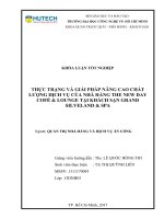 Thực trạng và giải pháp nâng cao chất lượng dịch vụ của nhà hàng the new day cofé  lounge  khách sạn grand silverland  spa