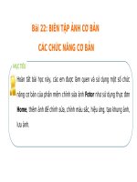 Bài 22 biên tập ảnh cơ bản các chức năng cơ bản