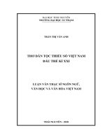 Thơ dân tộc thiểu số Việt Nam đầu thế kỉ XXI (Luận văn thạc sĩ)