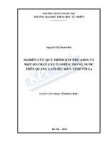 NGHIÊN CỨU QUÁ TRÌNH HẤP PHỤ ASEN VÀ MỘT SỐ CHẤT Ô NHIỄM TRONG NƯỚC TRÊN QUẶNG LATERIT BIẾN TÍNH VỚI LA