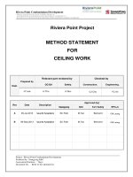 Method statement for ceiling work  Highrise building (english)
