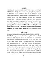 So sánh cơ chế giải quyết tranh chấp của GATT 1947 và cơ chế giải quyết tranh chấp của WTO. Liệt kê các tranh chấp mà Việt Nam đã tham gia trong khuôn khổ WTO