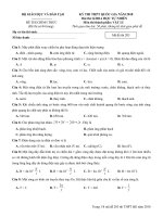Đề thi chính thức môn vật lý THPT quốc gia năm 2018   mã 203   file word có lời giải (miễn phí) 