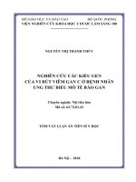 Nghiên cứu các kiểu gen của vi rút viêm gan c ở bệnh nhân ung thư biểu mô tế bào gan tom tat LA (viet)