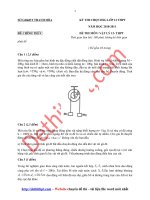 Đề HSG môn vật lý lớp 12 năm học 2010 2011   sở GDĐT thanh hóa   hệ không chuyên   file word có lời giải chi tiết 
