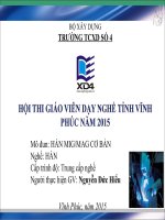 BÀI GIẢNG HÀN MIG-MAG CƠ BẢN