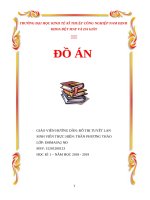 Đồ án tốt nghiệp ngành công nghệ dệt may da dày