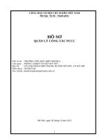 HỒ SƠ PHÒNG CHÁY CHỮA CHÁY