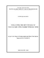 Tăng cường thu hút vốn đầu tư vào các Khu công nghiệp tỉnh Bắc Ninh (LV thạc sĩ)