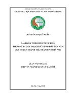 Đánh giá tình hình thực hiện phương án quy hoạch sử dụng đất đến năm 2020 huyện Thanh Trì, thành phố Hà Nội (Luận văn thạc sĩ)