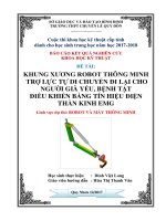 khung xương robot thông minh trợ lực tự di chuyển đi lại cho người già yếu bệnh tật điều khiển bằng tín hiệu thần kinh EMG