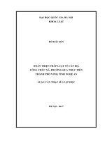 Hoàn thiện pháp luật về cán bộ, công chức xã, phường qua thực tiễn thành phố vinh, tỉnh nghệ an 