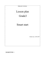 Giáo án smart start i  learnt grade 3 (4 tiết tuần)