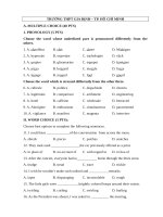 Đề thi Olympic Tiếng anh 304 năm 2018 trường THPT Gia Định  TP Hồ Chí Minh (kèm đáp án)