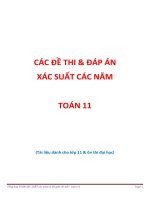 Các đề thi và đáp án xác suất các năm Toán lớp 11