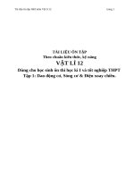 tài liệu ôn tập môn vật lý 12 học kì 1 có đáp án