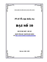 14 ĐỀ ÔN TẬP KIỂM TRA CHƯƠNG HÀM SỐ - ĐẠI SỐ 10
