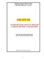 Chuyên đề: Luyện kĩ năng giải các bài tập cơ bản chương I đại số lớp 9